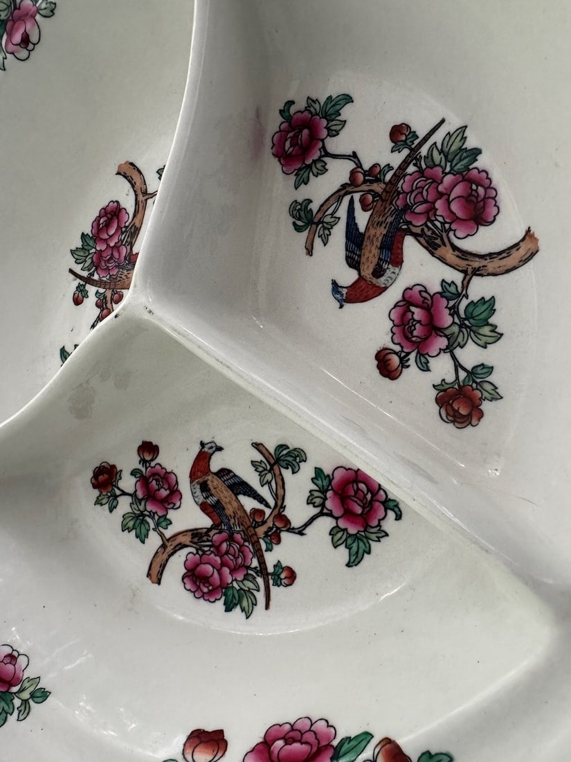 F. Winkle & Co. Wheildon Ware Semi-Porcelain Pheasant Divided Serving Dish - 5