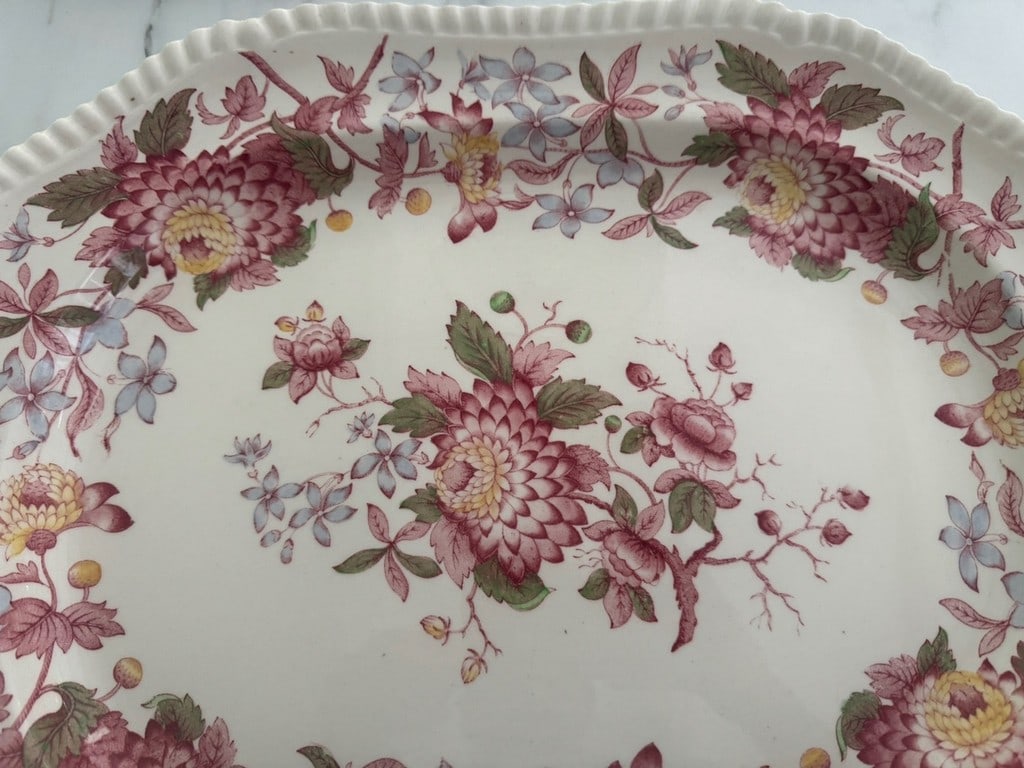 Copeland Spode England "Spode's Aster" Floral Platter - 2