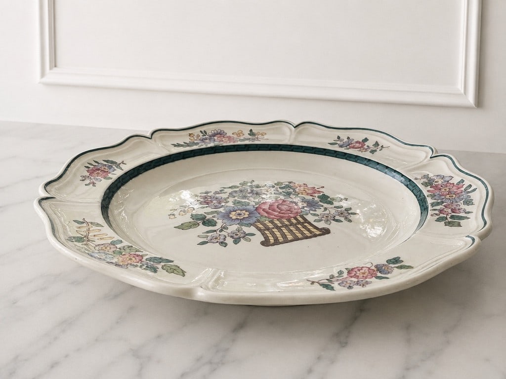 Wedgwood Etruria England Floral Pattern Scalloped Edge Plate - 5