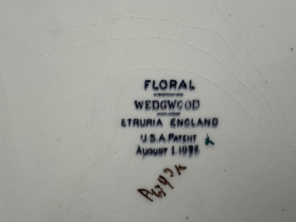 Wedgwood Etruria England Floral Pattern Scalloped Edge Plate - 6