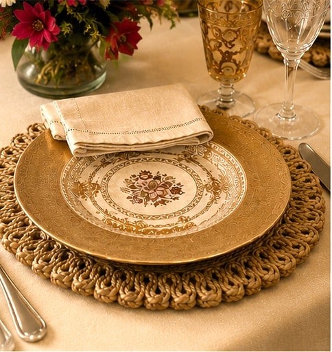 Set of Eight Hand-Braided Jute Placemats - 3