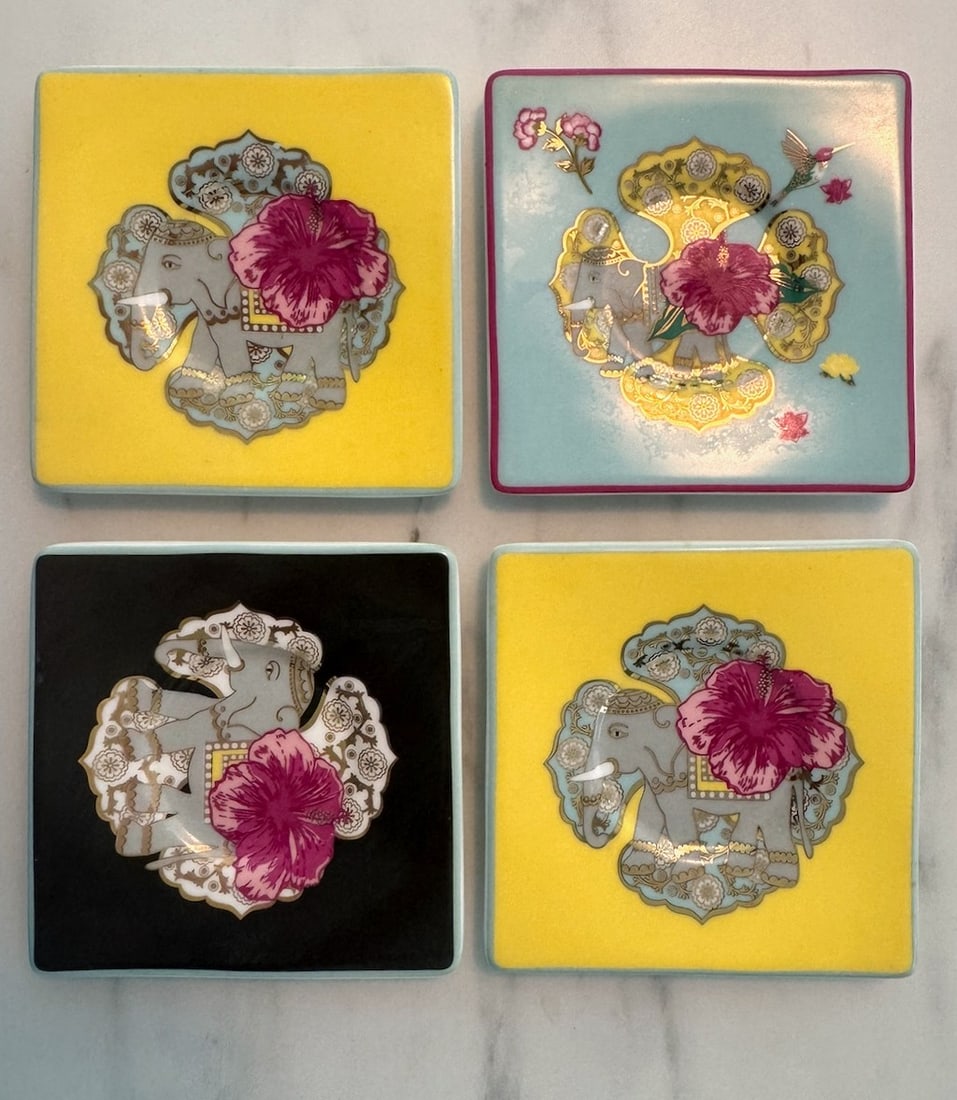 Set of Four Good Earth Serendib Fine Bone China With 24 Carat Gold - 7