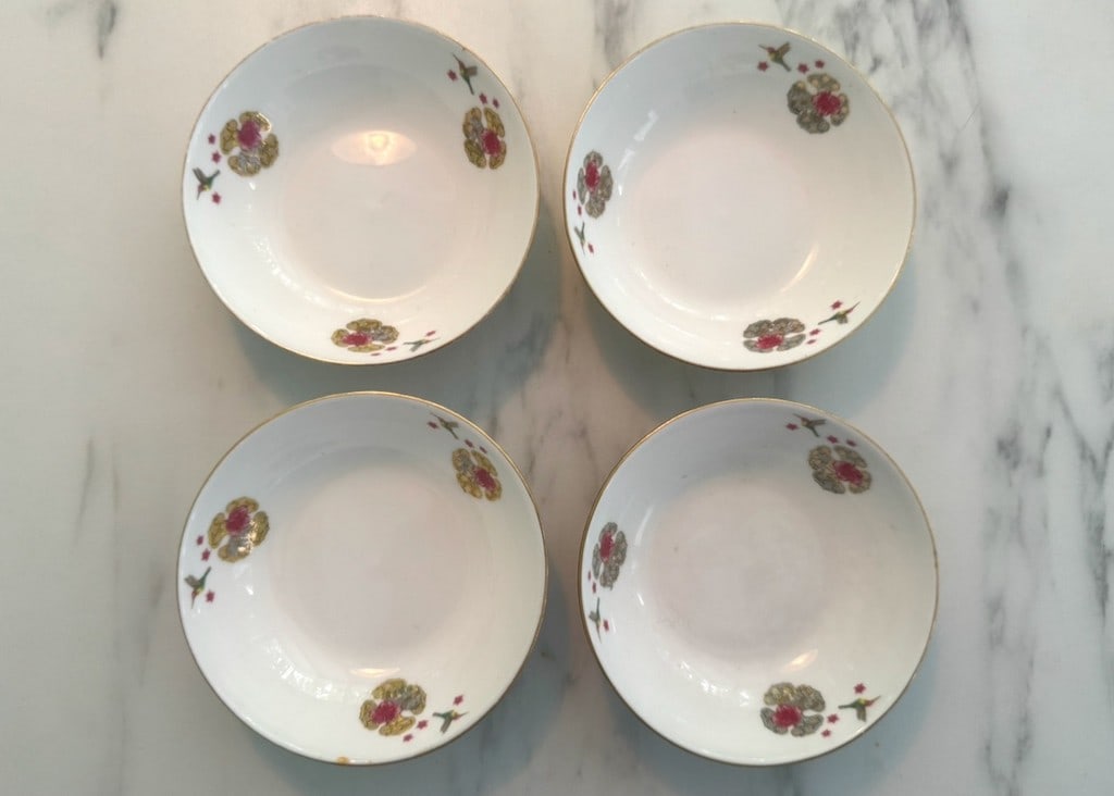 Set of Four Bowls Fine Bone China Accented With 24 Carat Gold by Good Earth - 8