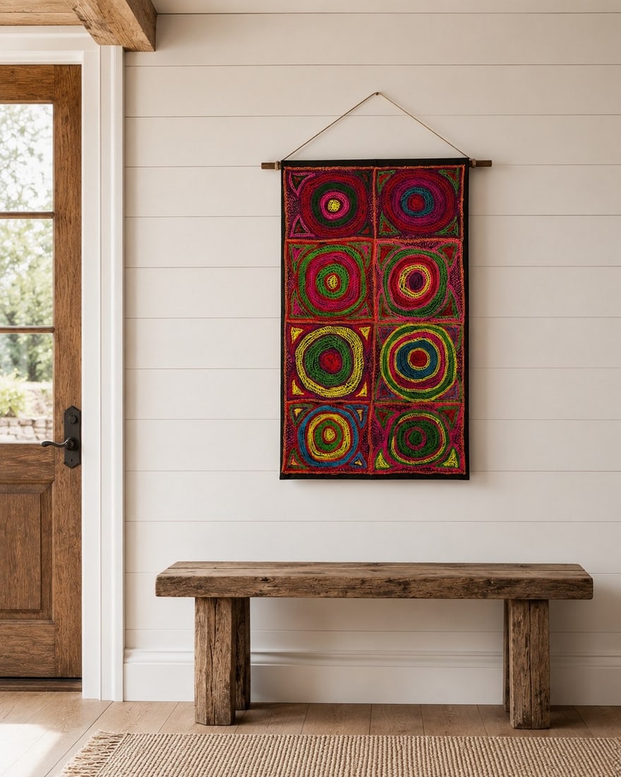 Kashmiri Gujjar-Bakarwal Nomadic Embroidered Wall Hanging. 1 of 3. - 2
