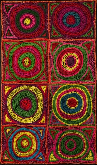 Kashmiri Gujjar-Bakarwal Nomadic Embroidered Wall Hanging. 1 of 3. - 4