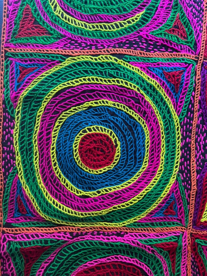 Kashmiri Gujjar-Bakarwal Nomadic Embroidered Wall Hanging. 1 of 3. - 6