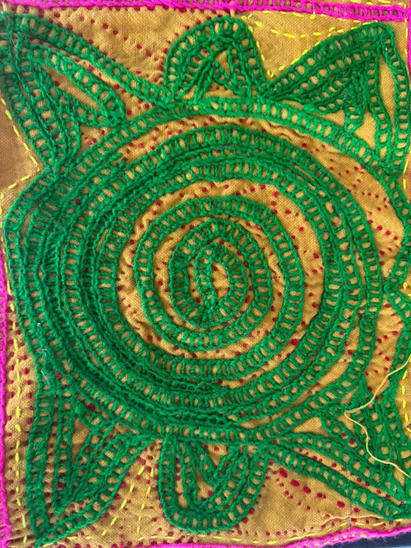 Kashmiri Gujjar-Bakarwal Nomadic Embroidered Wall Hanging. 2 of 3. - 7