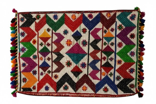 Kashmiri Gujjar-Bakarwal Nomadic Embroidered Wall Hanging. 3 of 3. (1 of 8)