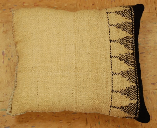 Hand-Made Pillow Cushion Rug 1'6" x 1' 8": Title:Hand-Made Pillow Cushion Rug 1'6" x 1' 8" Description:Antique detailed design hand made functional_useable pillow_cushion with exact size of 1'6" x 1' 8" the pillow is filled with poly- fil
