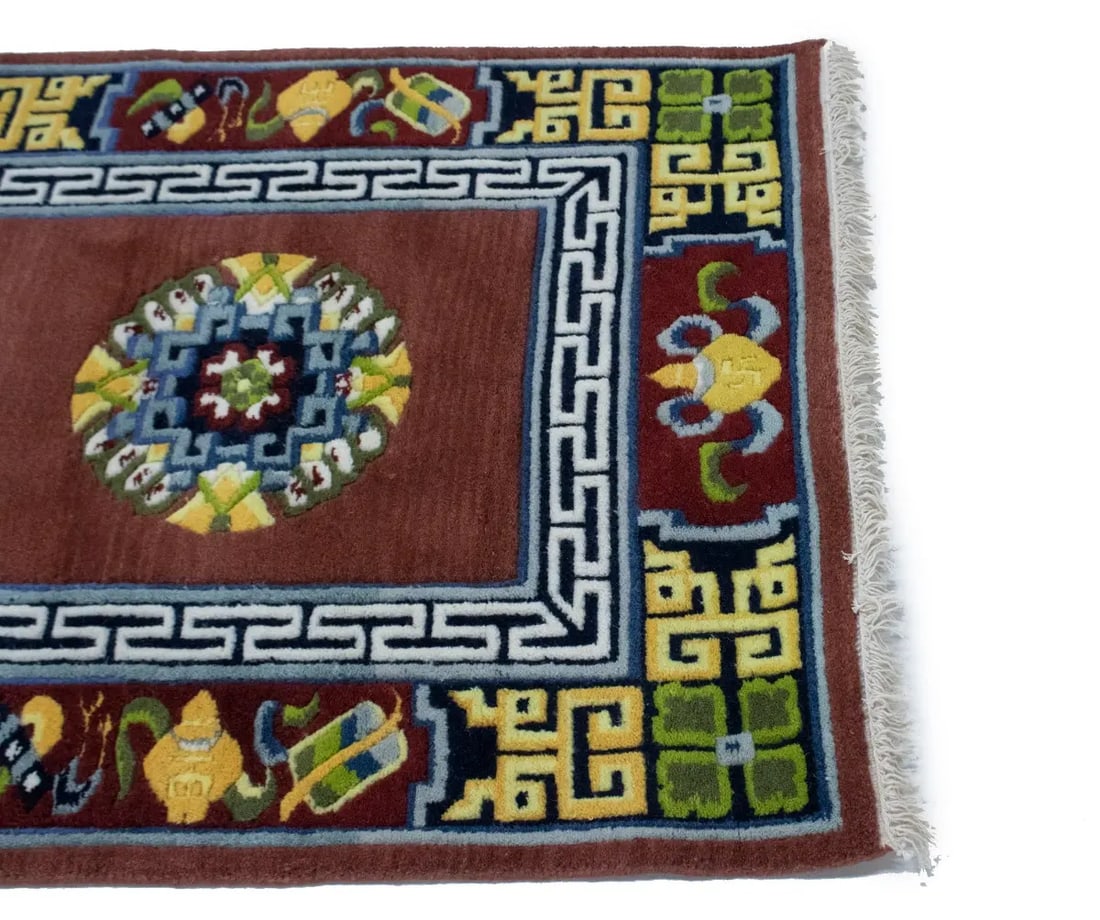 Maroon Red Floral 3X6 Chinese Style Oriental Rug - 15