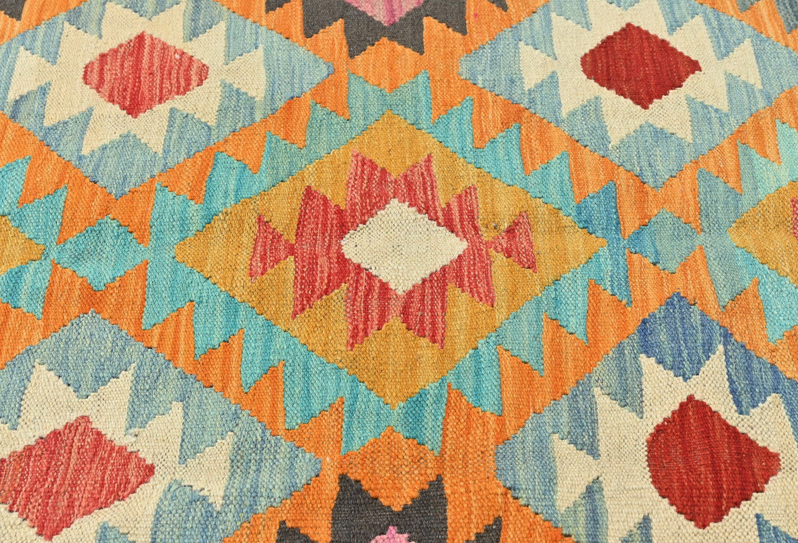 Multicolored Geometric Reversible 5X7 Kilim Oriental Rug - 10
