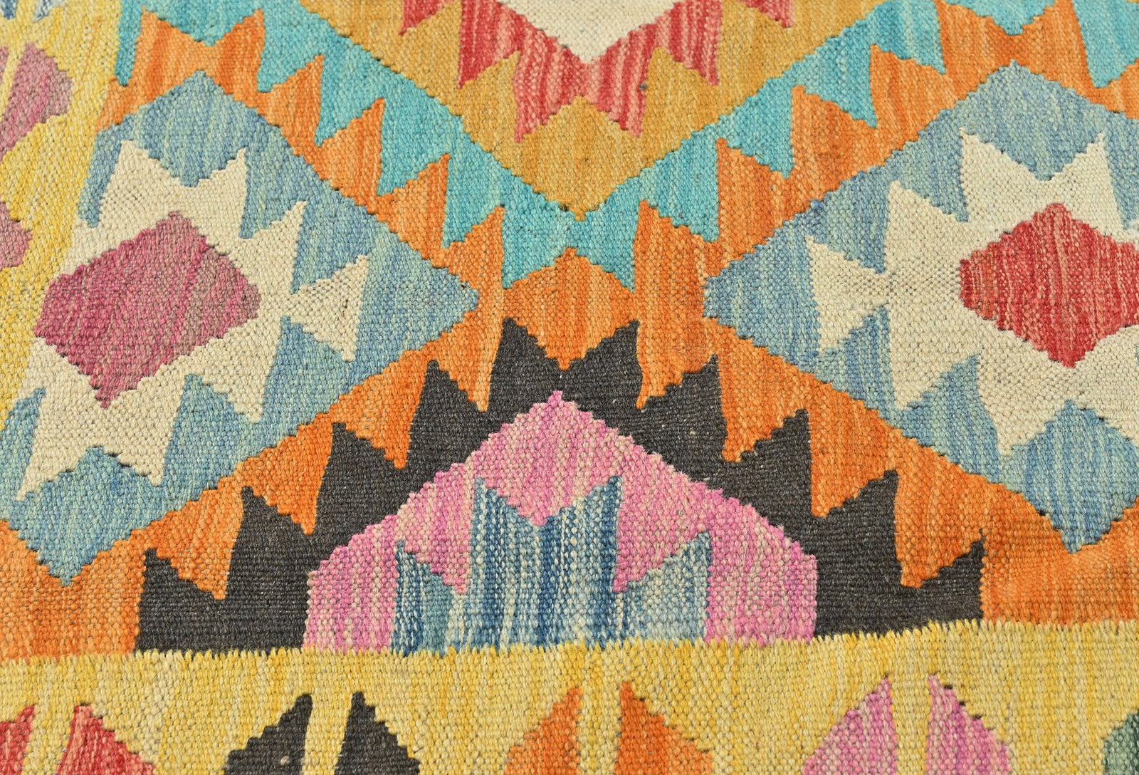 Multicolored Geometric Reversible 5X7 Kilim Oriental Rug - 8