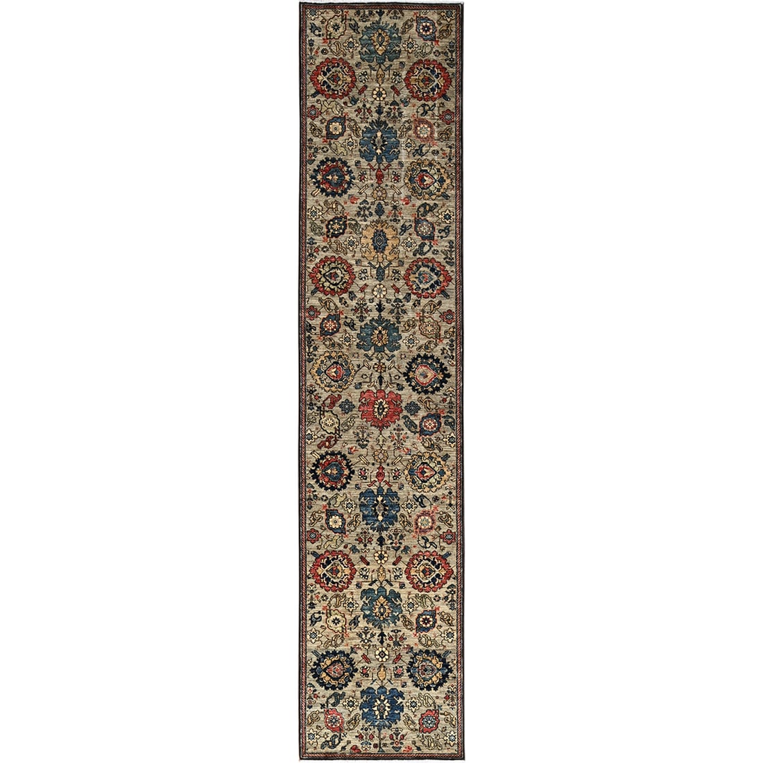 Brown Northwest Persian All Over Design Hand Knotted Wool Runner Rug: Title: Brown Northwest Persian All Over Design Hand Knotted Wool Runner Rug Description:This is a truly genuine one-of-a-kind. It has been Knotted for months and months in the centuries-old weaving