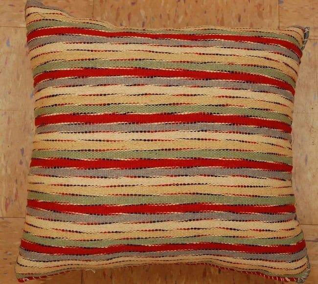 Hand-Made Pillow Cushion Rug 1'6" x 1' 8": Title:Hand-Made Pillow Cushion Rug 1'6" x 1' 8" Description:Antique detailed design hand made functional_useable pillow_cushion with exact size of 1'6" x 1' 8" the pillow is filled with poly- fil