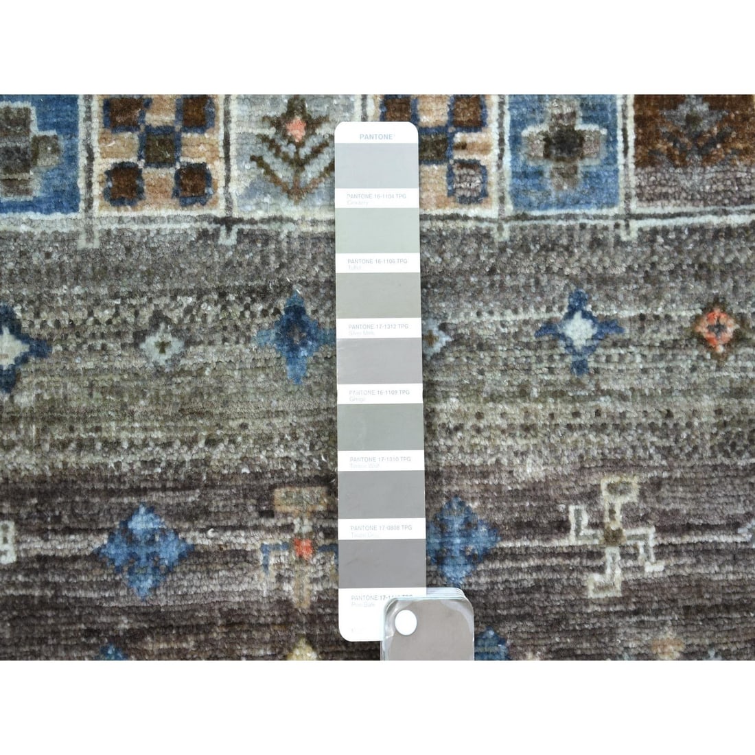Shades of Gray Hand Knotted, Afghan Kashkuli Gabbeh, Pure Wool Rug - 3