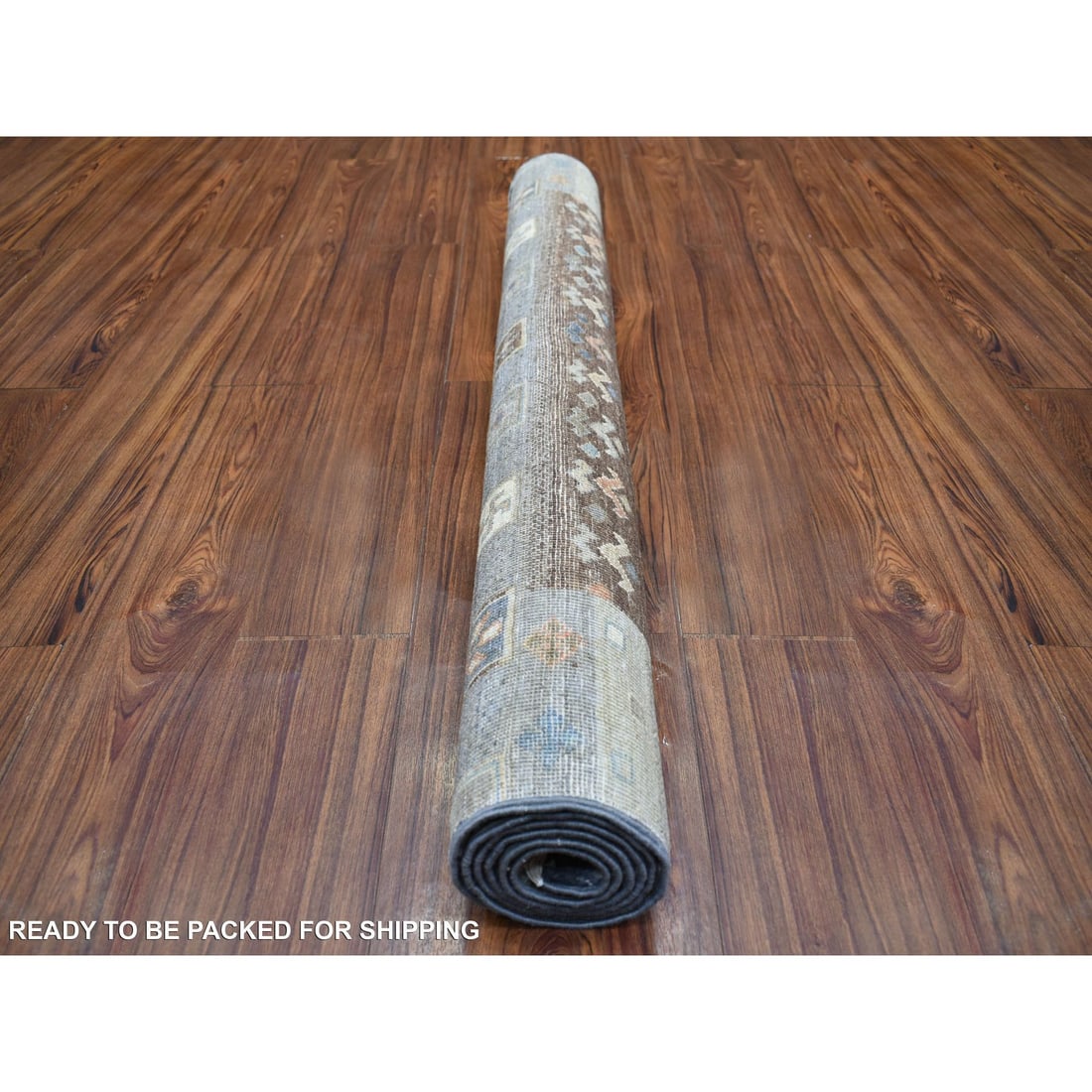 Shades of Gray Hand Knotted, Afghan Kashkuli Gabbeh, Pure Wool Rug - 4