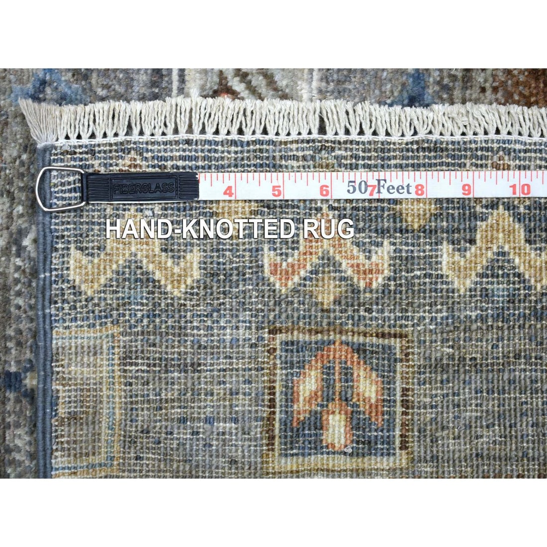 Shades of Gray Hand Knotted, Afghan Kashkuli Gabbeh, Pure Wool Rug - 6