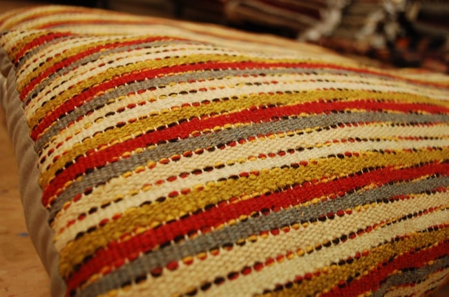 three Hand-Made Pillow Cushion Rug 1'6" x 1' 8" - 3
