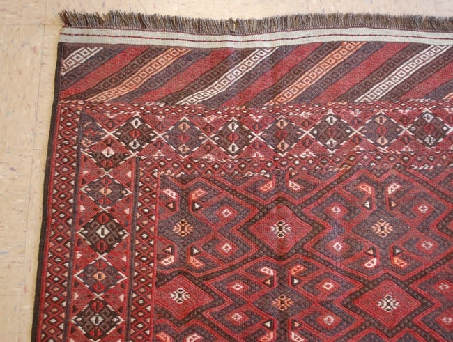 TURKMAN YAMOUTH SOUMAK KILIM 6'1" x 10'10" - 4