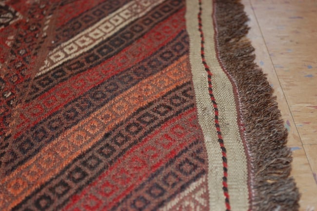 TURKMAN YAMOUTH SOUMAK KILIM 6'1" x 10'10" - 9