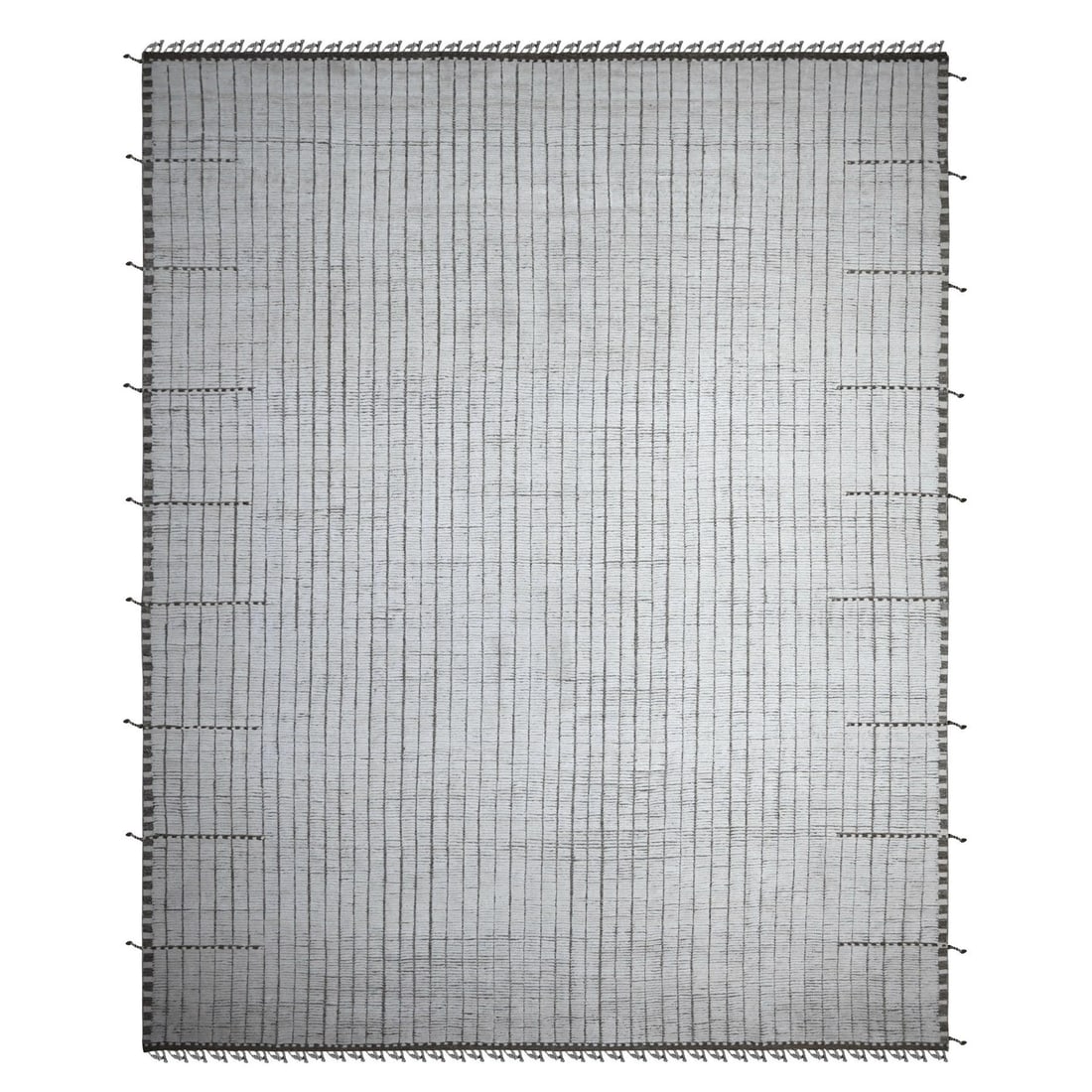 Ivory Hand Knotted Moroccan Weave Geometric Oversized Oriental Rug: Title: Ivory Hand Knotted Moroccan Weave Geometric Oversized Oriental Rug Description:This is a truly genuine one-of-a-kind. It has been Knotted for months and months in the centuries-old weaving craf