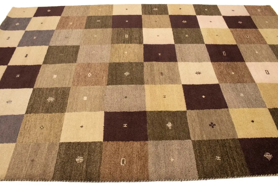 Multicolored Tribal 7X10 Indo-Gabbeh Oriental Rug - 10