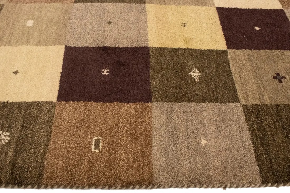 Multicolored Tribal 7X10 Indo-Gabbeh Oriental Rug - 11