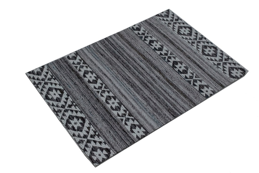 Multicolored Geometric Stripes 2X3 Hand-Tufted Modern Rug - 11