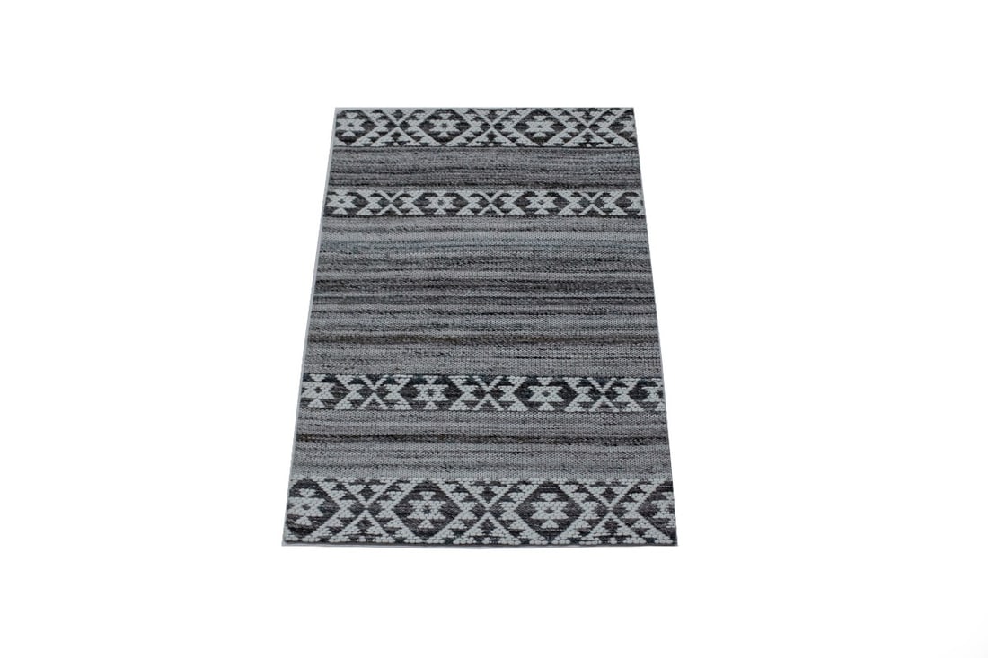 Multicolored Geometric Stripes 2X3 Hand-Tufted Modern Rug - 3