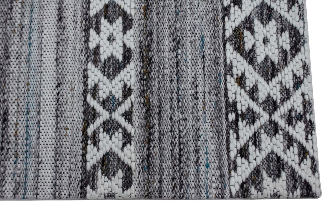 Multicolored Geometric Stripes 2X3 Hand-Tufted Modern Rug - 7