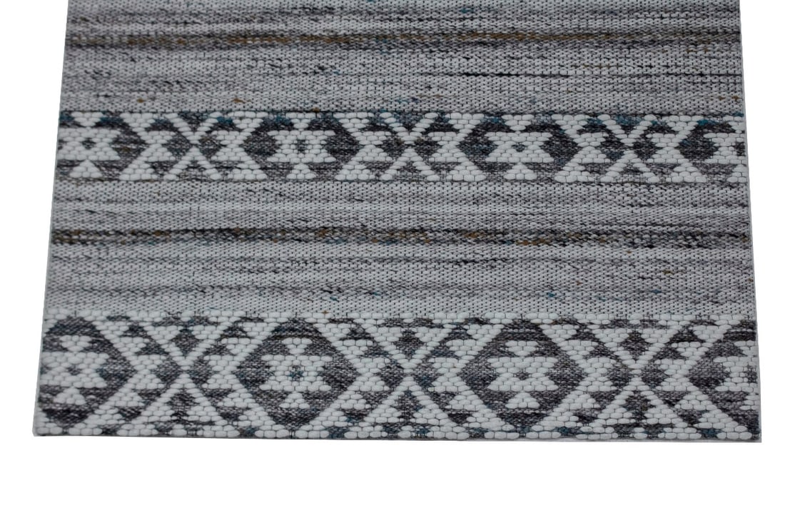 Multicolored Geometric Stripes 2X3 Hand-Tufted Modern Rug - 9