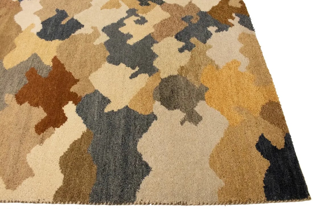 Multicolored Abstract 6'5X9'9 Indo-Gabbeh Oriental Rug - 10