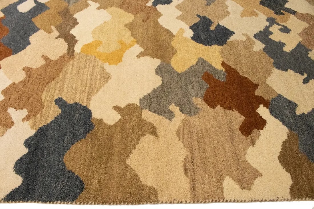 Multicolored Abstract 6'5X9'9 Indo-Gabbeh Oriental Rug - 12