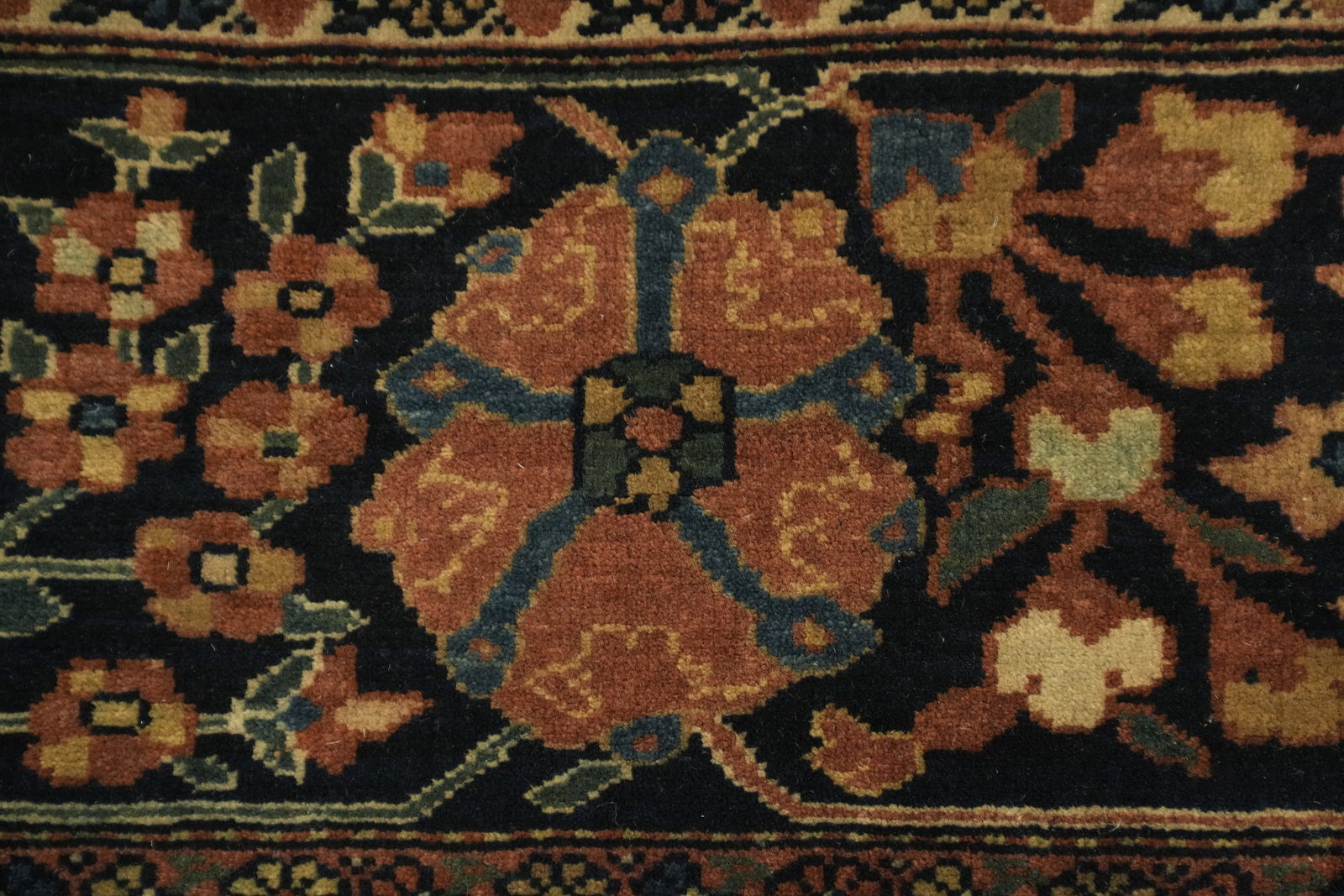 Pre-1900 Vegetable Dye Sarouk Farahan Persian Rug 4x7 - 10