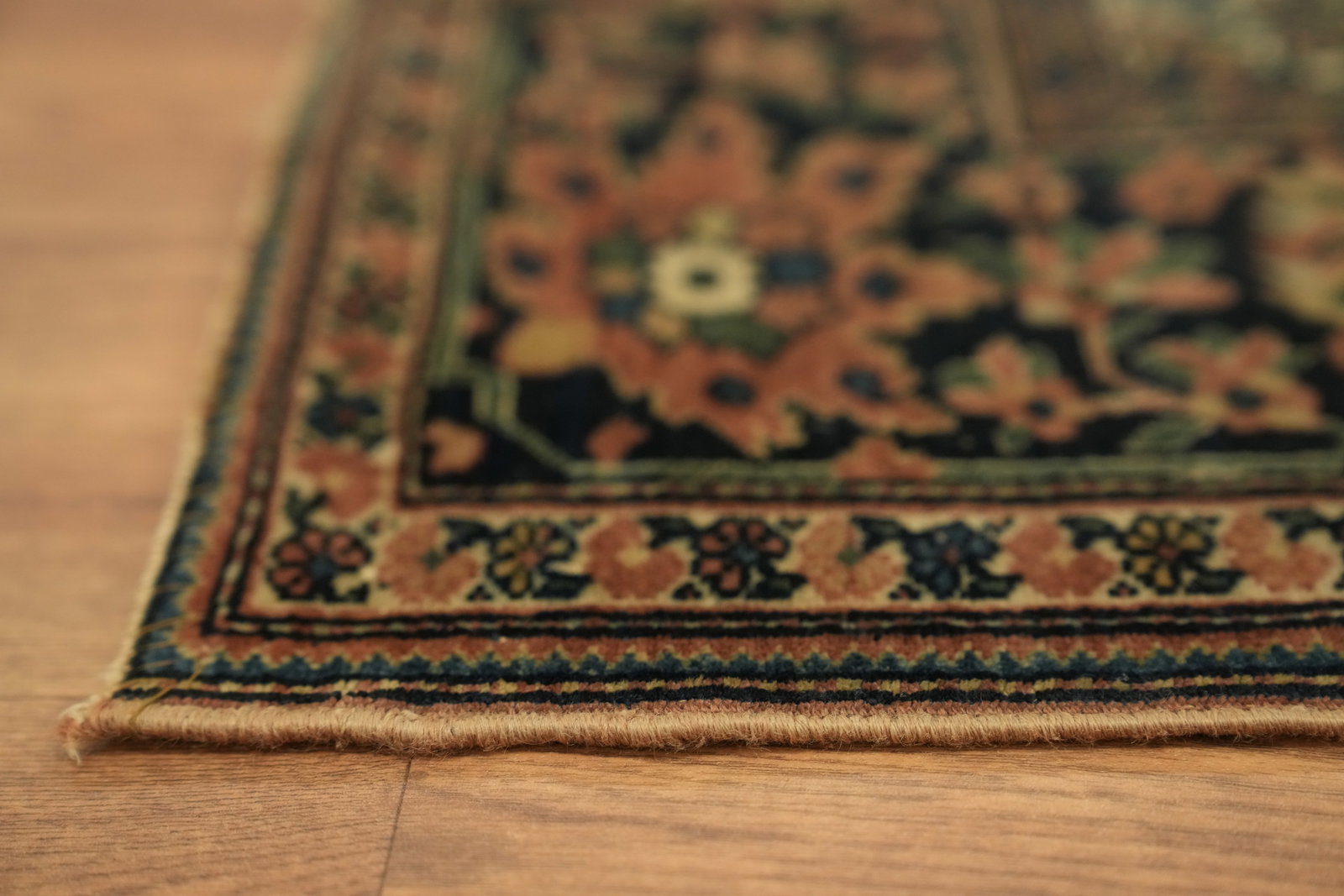 Pre-1900 Vegetable Dye Sarouk Farahan Persian Rug 4x7 - 14