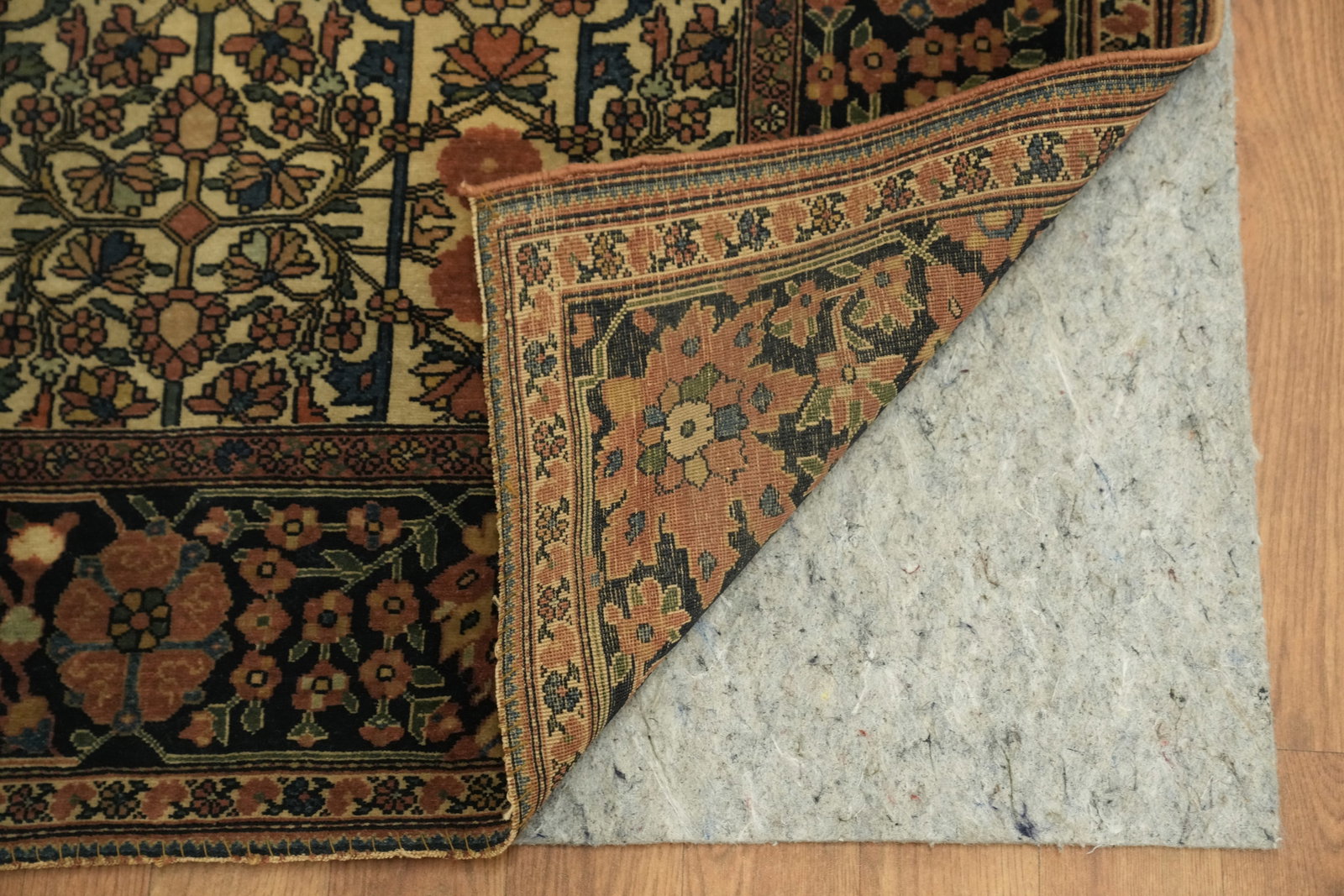 Pre-1900 Vegetable Dye Sarouk Farahan Persian Rug 4x7 - 6