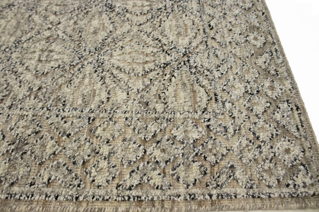 Beige Geometric 8X10 Modern Oriental Rug - 12