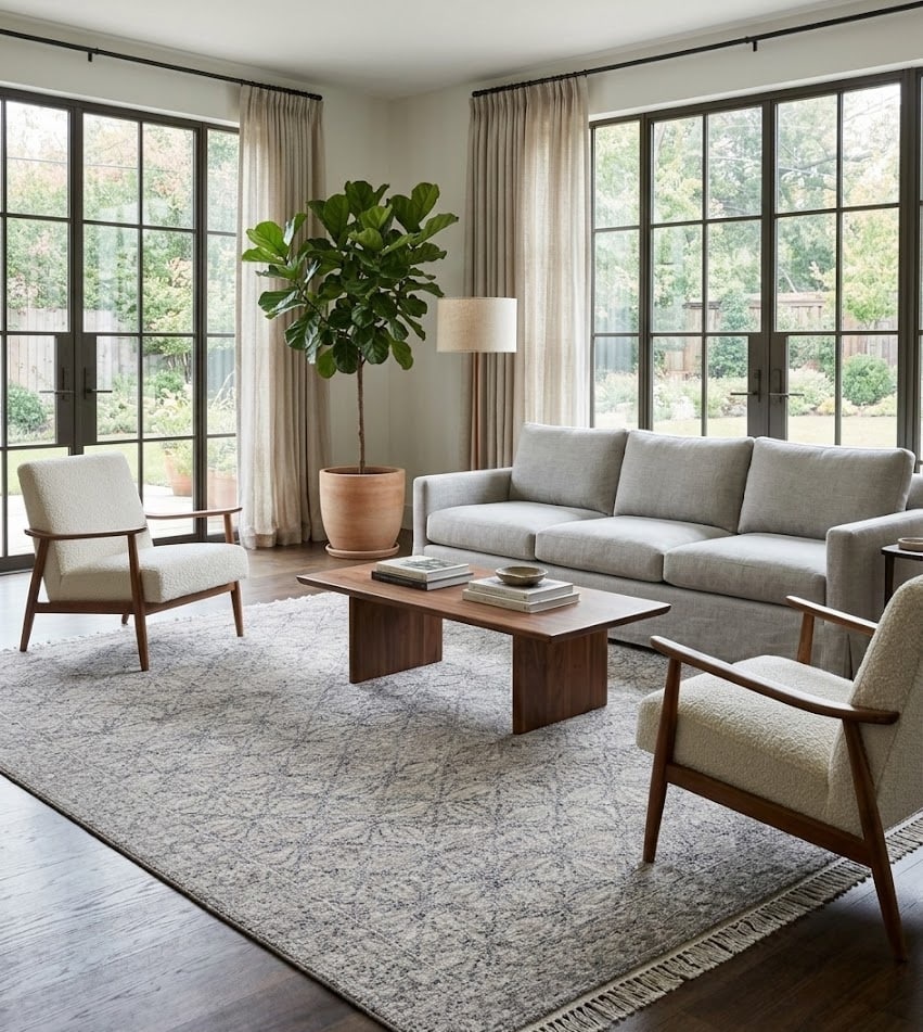 Beige Geometric 8X10 Modern Oriental Rug - 2