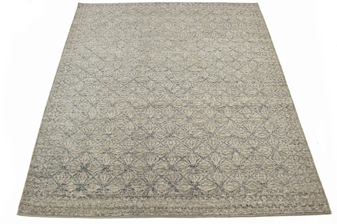Beige Geometric 8X10 Modern Oriental Rug - 3