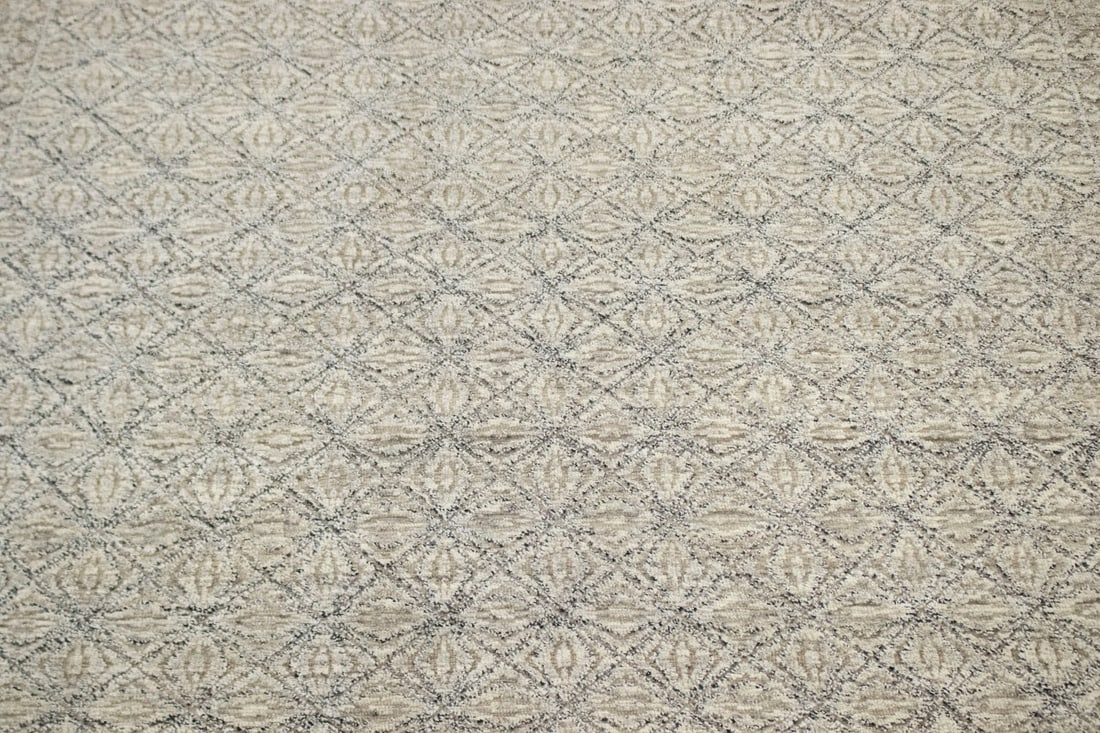 Beige Geometric 8X10 Modern Oriental Rug - 4