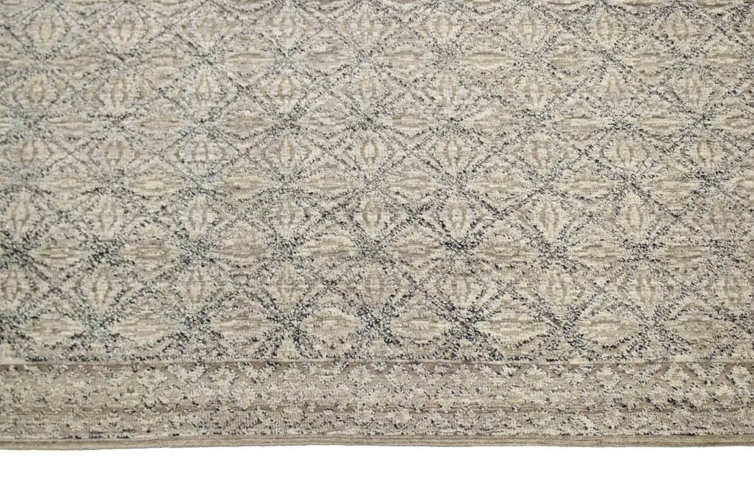 Beige Geometric 8X10 Modern Oriental Rug - 5