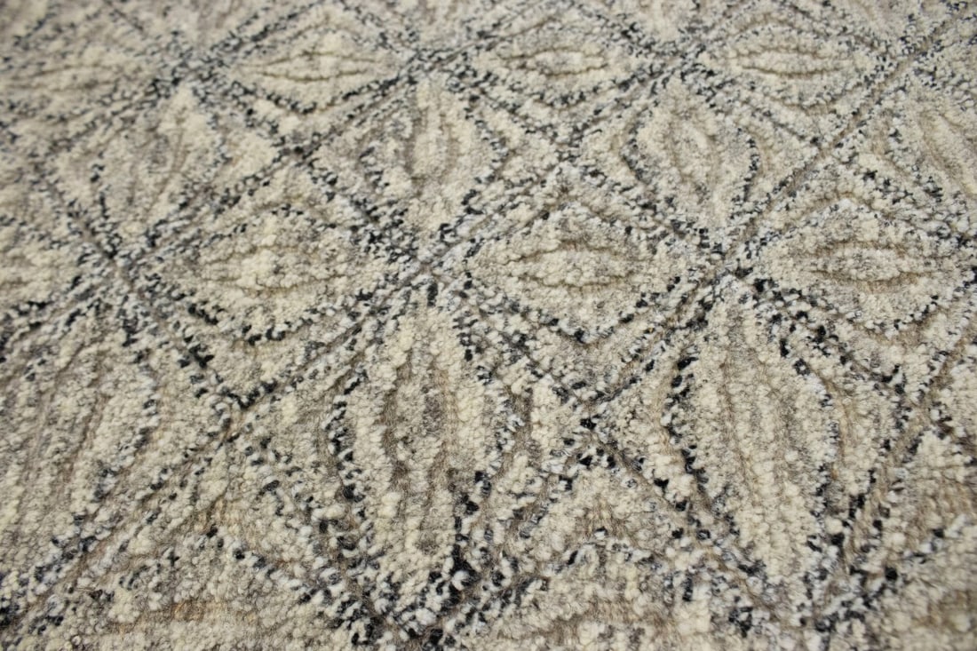 Beige Geometric 8X10 Modern Oriental Rug - 9