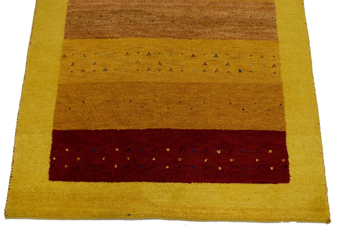 Golden Yellow Tribal 4X6 Indo-Gabbeh Oriental Rug - 4