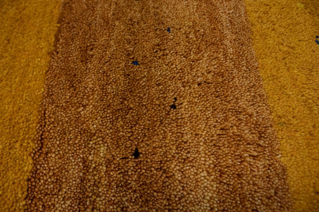 Golden Yellow Tribal 4X6 Indo-Gabbeh Oriental Rug - 6
