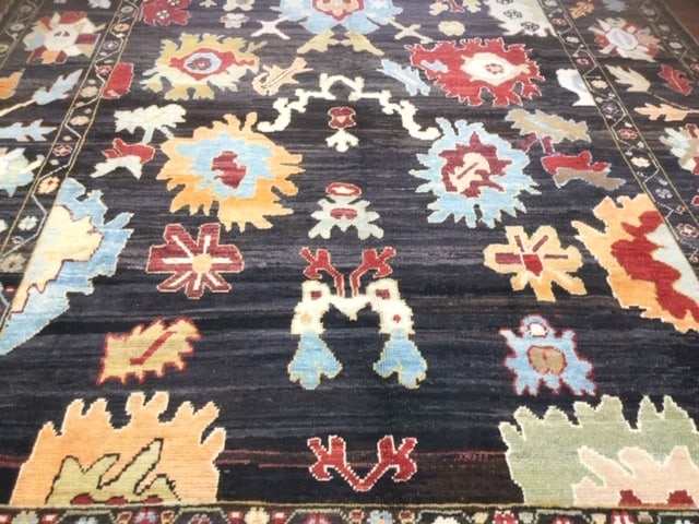 Decorative large pallmette Turkish Ushak Rug-4679 - 5