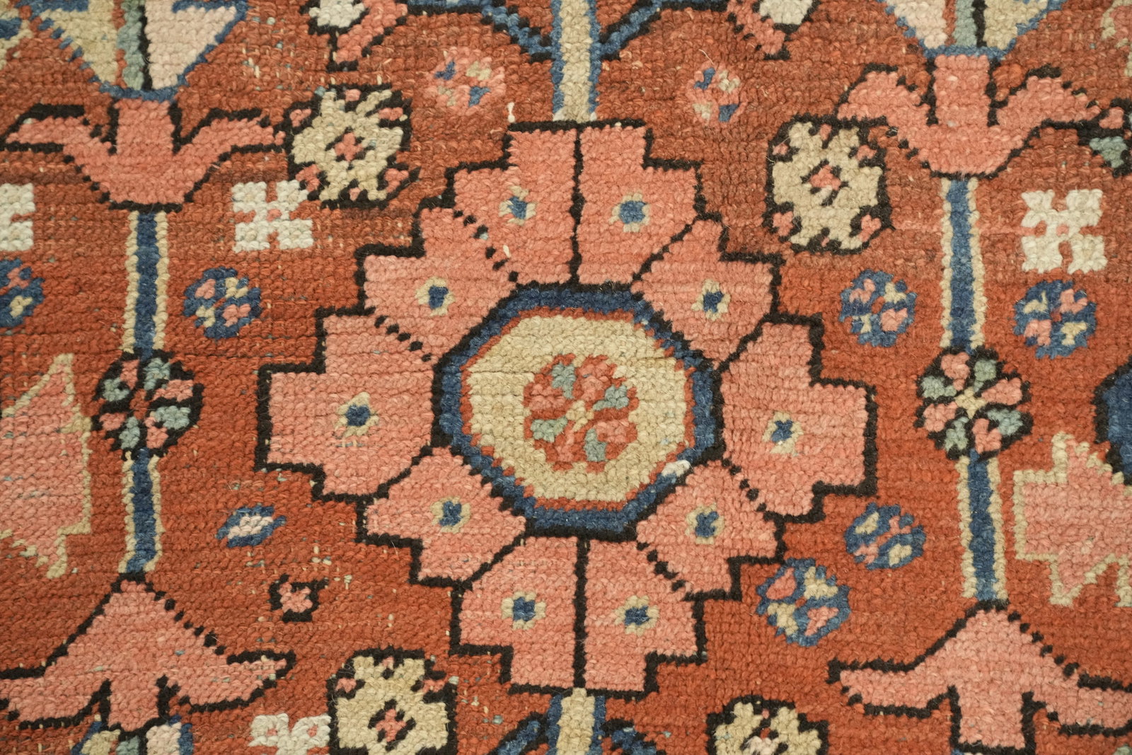 Pre-1900 Vegetable Dye Heriz Serapi Persian Area Rug 9x12 - 7