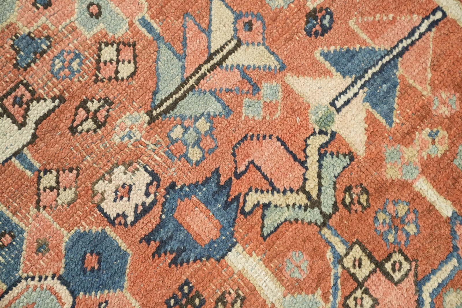 Pre-1900 Vegetable Dye Heriz Serapi Persian Area Rug 9x12 - 9