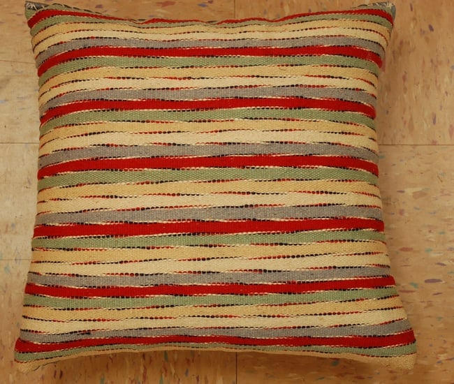 Hand-Made Pillow Cushion Rug 1'2" x 1' 8": Title:Hand-Made Pillow Cushion Rug 1'2" x 1' 8" Description:Antique detailed design hand made functional_useable pillow_cushion with exact size of 1'2" x 1' 8" the pillow is filled with poly- fil