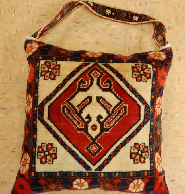 Hand-Made Pillow Cushion Rug 1'6" x 1' 8" - 2