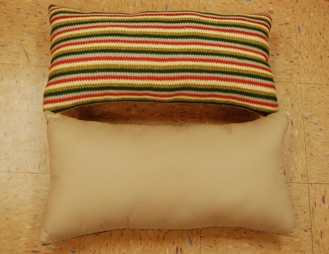 TWO Hand-Made Pillow Cushion Rug 1'6" x 1' 8" - 3